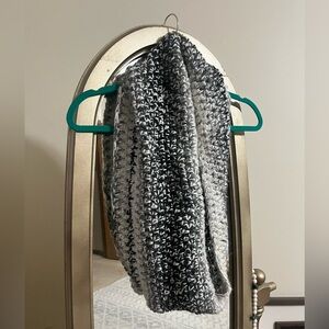 Stylish Black and Gray Knit Scarf